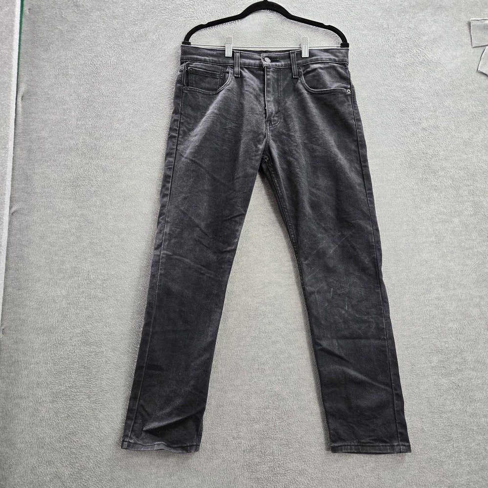 Levi's 502 Men Jeans 32X30 Black Denim Tapered 29.5" Inseam